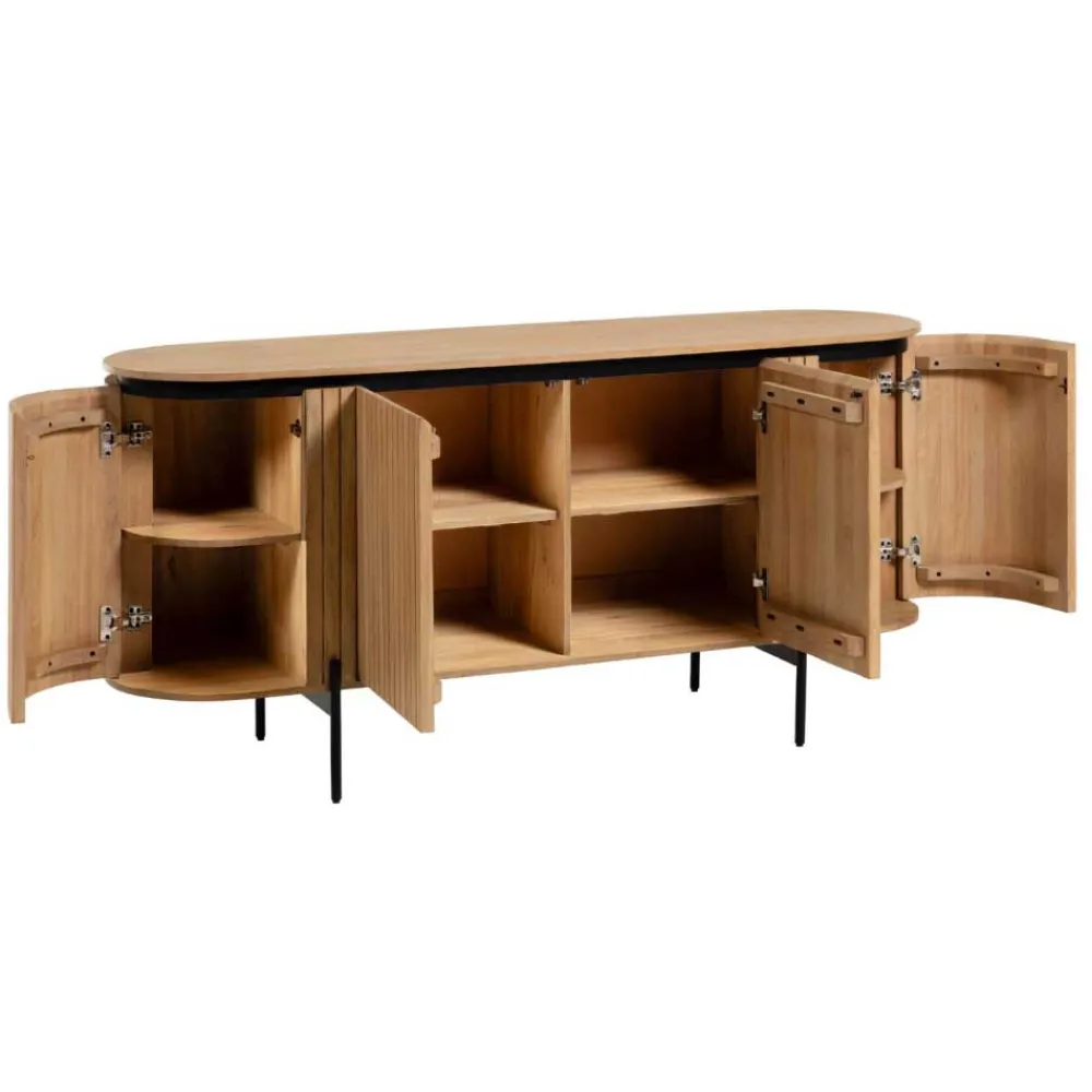 Wohnen Designermöbel*170x81x50 Design Sideboard in ovaler Form - Ilvenda