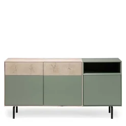 Wohnen Graue Möbel|Küchenschränke*180x84x45 Design Sideboard zweifarbig - Ajevos