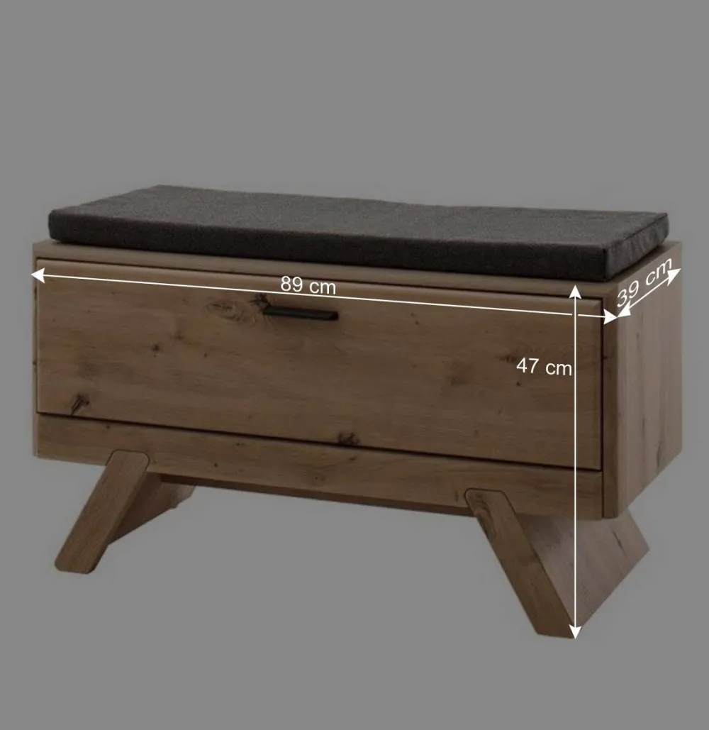 Wohnen 89x47x39 Design Truhenbank mit Klappe - Larinca