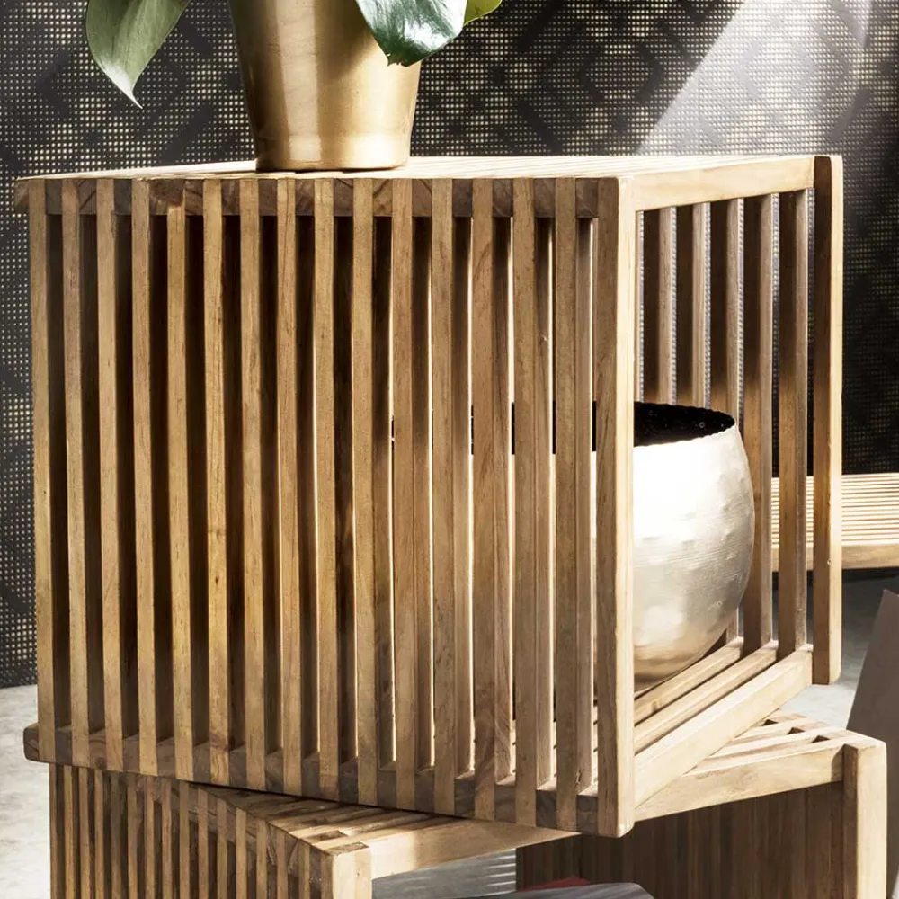 Wohnen Wohnzimmer-Regale|Esszimmerregale*40x40x40 Design Würfelregal aus Teak massiv - Ariean