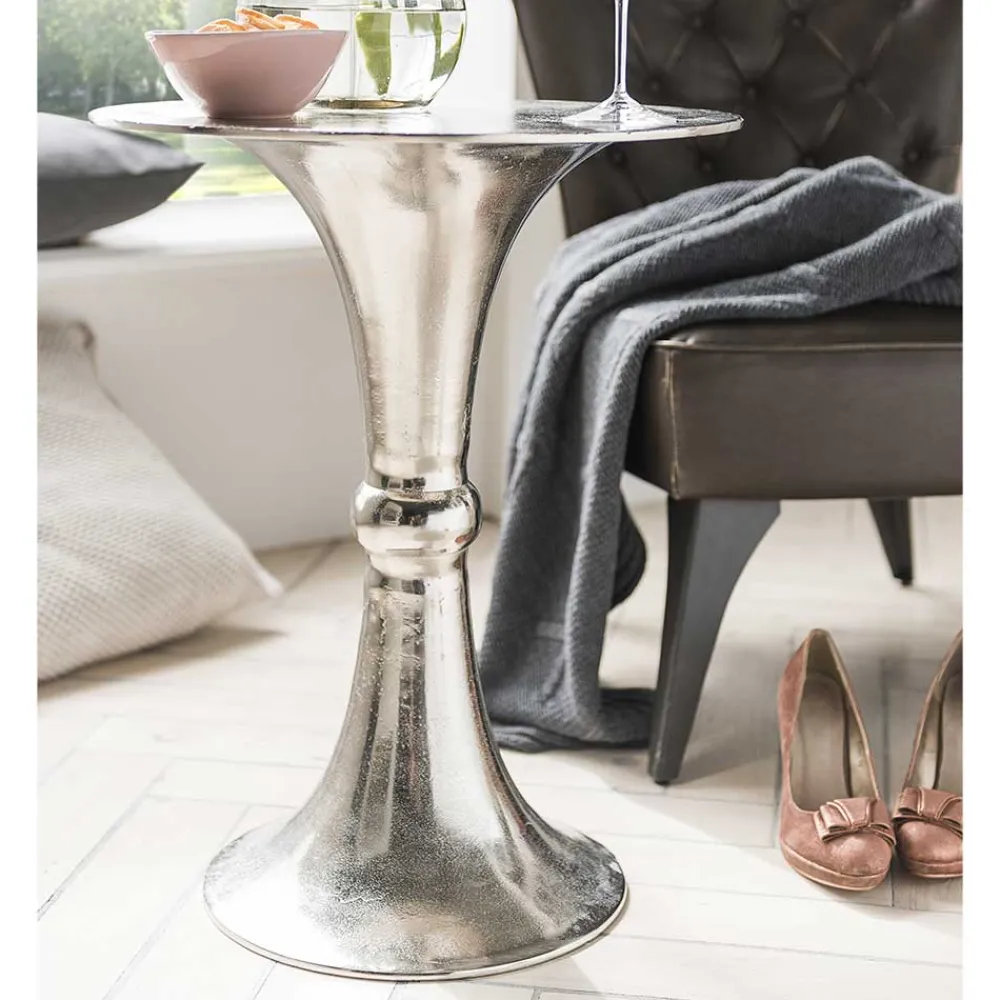 Wohnen Designermöbel|Vintage Möbel*50x60x50 Designer Beistelltisch aus Aluminium - Imlory