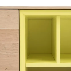 Wohnen Sideboards & Kommoden|Tv & Hifi-Möbel*205x63x40 Designer Lowboard in Eiche Bianco & Gelb - Enifra