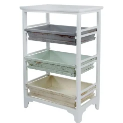 Wohnen 54x86x32 Designer Regal aus Kiefer im Shabby Chic - Caprera