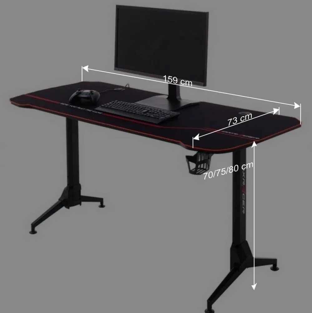 Wohnen 159x70x73 Designer Schreibtisch höhenverstellbar - Weyna