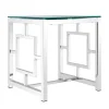 Wohnen Designermöbel*50x53x50 Designer Tisch mit Glas Platte - Memionda