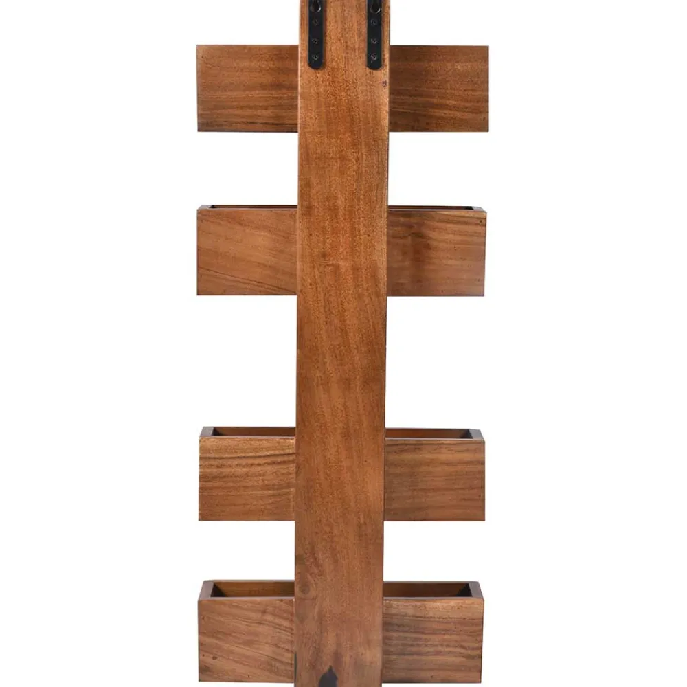 Wohnen Esszimmerregale|Regale*30x72x9 Designer Wandregal mit zwei Ablagen für Magazine - Toskana