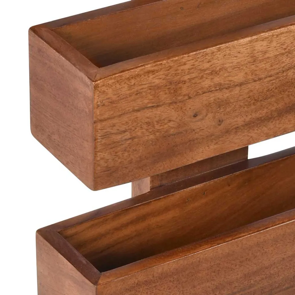 Wohnen Esszimmerregale|Regale*30x72x9 Designer Wandregal mit zwei Ablagen für Magazine - Toskana