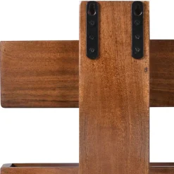 Wohnen Esszimmerregale|Regale*30x72x9 Designer Wandregal mit zwei Ablagen für Magazine - Toskana