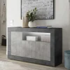 Wohnen 138x86x43 Design-Kommode in Grau zweifarbig - Casmas