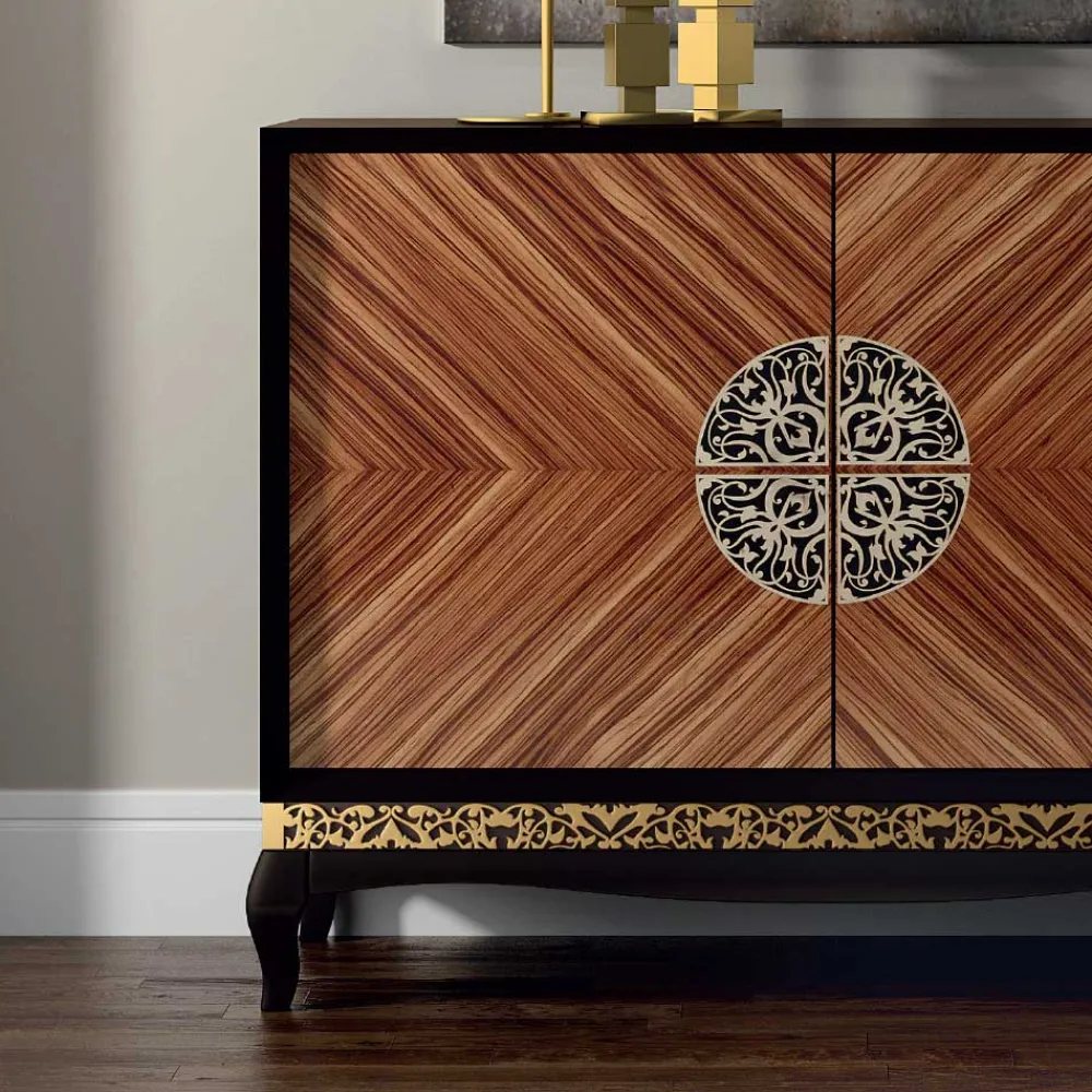 Wohnen 128x100x52 Designkommode mit Türen - Strada