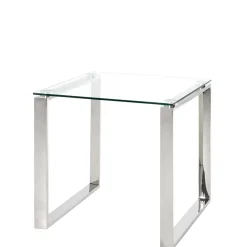 Wohnen 55x55x55 Designtisch mit Glasplatte - Tonico