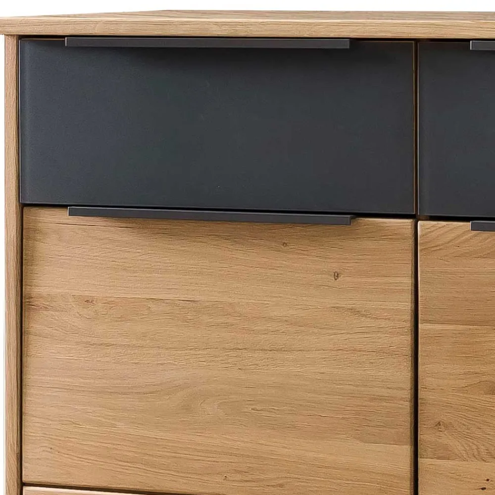 Wohnen Flurkommoden*103x89x43 Dielenkommode in Eiche Bianco & Grau - Vervesdo