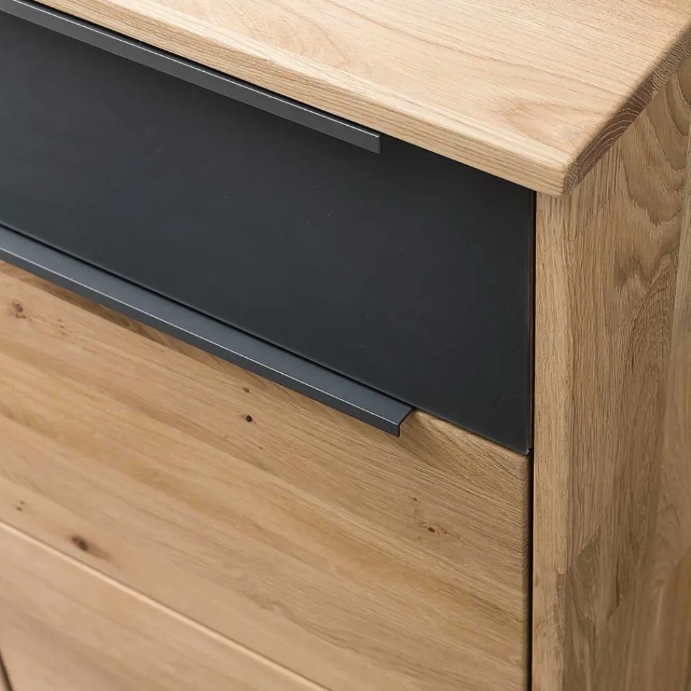 Wohnen Flurkommoden*103x89x43 Dielenkommode in Eiche Bianco & Grau - Vervesdo