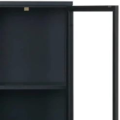 Wohnen Glasmöbel|Wohnzimmerschränke*90x190x40 Doppeltür Vitrine aus Metall - Butoaie