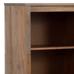 Wohnen Wohnzimmer-Regale|Esszimmerregale*55x140x35 Dunkles Regal aus Kiefer Massivholz - Lavagna