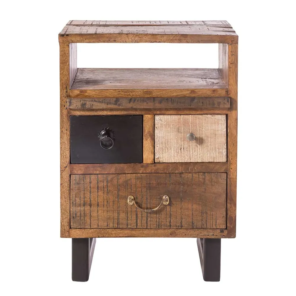 Wohnen Flurkommoden*50x75x35 Echtholz Kommode aus Recyclingholz - Bahiro