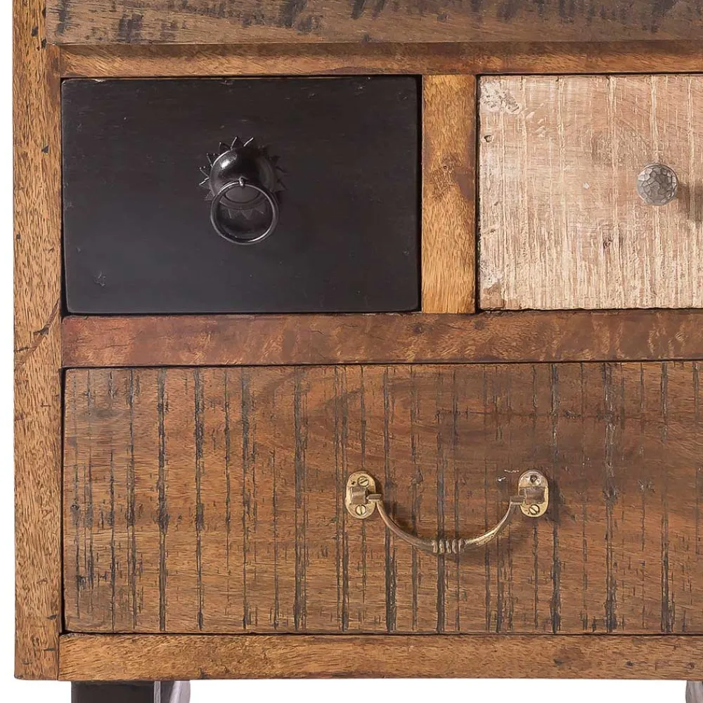 Wohnen Flurkommoden*50x75x35 Echtholz Kommode aus Recyclingholz - Bahiro