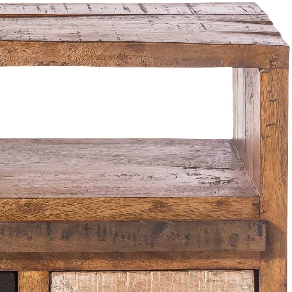 Wohnen Flurkommoden*50x75x35 Echtholz Kommode aus Recyclingholz - Bahiro