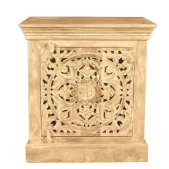 Wohnen Nachttische|Vintage Möbel*60x65x40 Etho Style Schrank Sandfarben - Runiasa