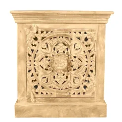 Wohnen Nachttische|Vintage Möbel*60x65x40 Etho Style Schrank Sandfarben - Runiasa