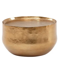 Wohnen Designermöbel*60x35x60 Fassförmiger Couchtisch in Gold - Aspect