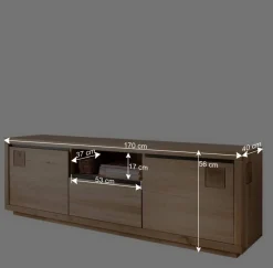 Wohnen Tv & Hifi-Möbel|Tv & Hifi-Möbel*170x56x40 Fernsehboard aus Wildeiche Massivholz - Embleys