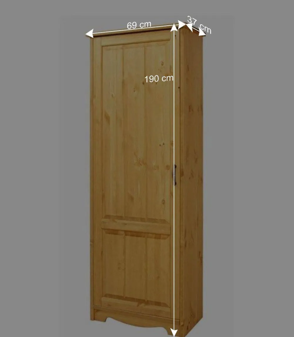Wohnen 69x188x37 Flurschrank in Kiefer Natur - Vanpos