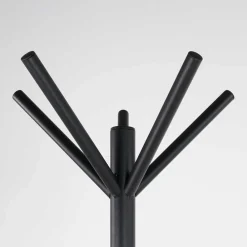 Wohnen Bürogarderoben|Kleiderständer*40x181x40 Garderobenständer aus schwarzem Stahl - Rolans