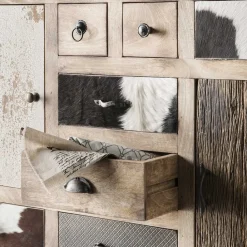 Wohnen 115x103x36 Große Kommode aus Recyclingholz - Calcalero