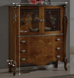 Wohnen 107x120x40 Highboard im Italienischen Stil - Carlenna