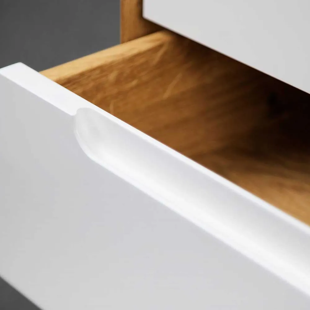 Wohnen 90x109x40 Highboard mit Glas Türen & 4 Schubladen - Diesta