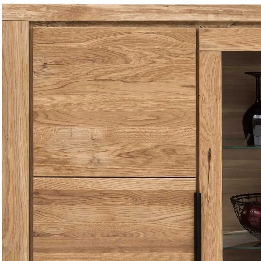 Wohnen Sideboards & Kommoden|Sideboards & Kommoden*108x141x40 Highboard mit Glaseinsatz - Nelenia