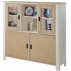 Wohnen 125x120x35 Highboard Scandi Style zweifarbig - Airina