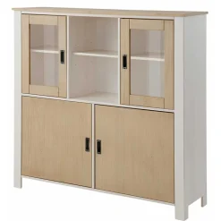 Wohnen 125x120x35 Highboard Scandi Style zweifarbig - Airina