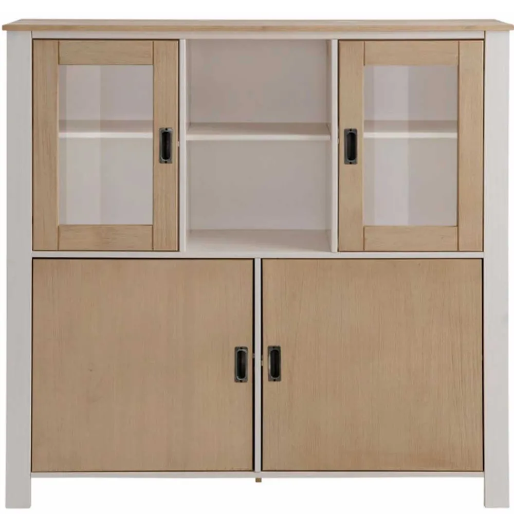 Wohnen 125x120x35 Highboard Scandi Style zweifarbig - Airina