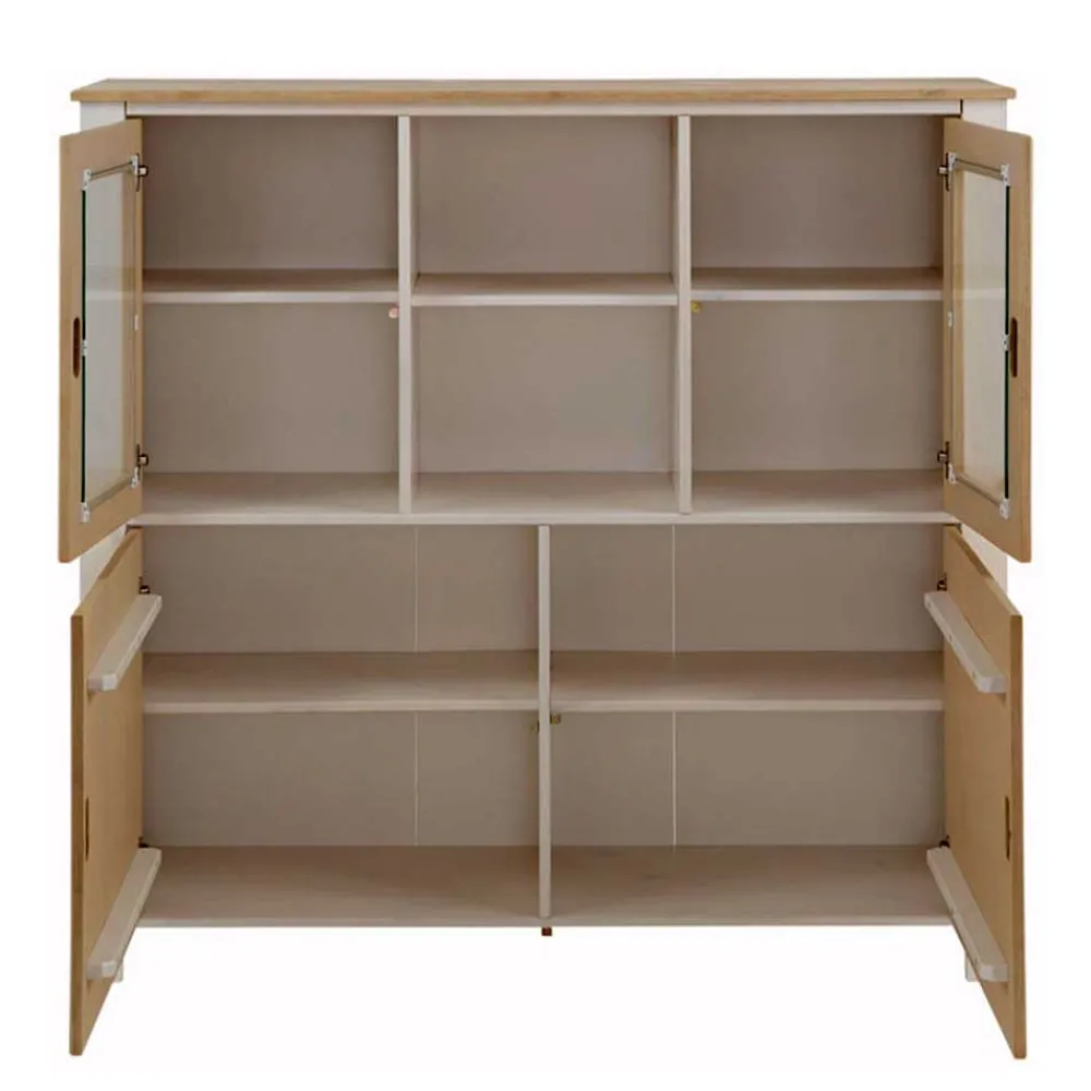 Wohnen 125x120x35 Highboard Scandi Style zweifarbig - Airina