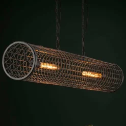 Wohnen Lampen & Leuchten*121x150x20 Hängeleuchte als Gitter Rolle - Frome