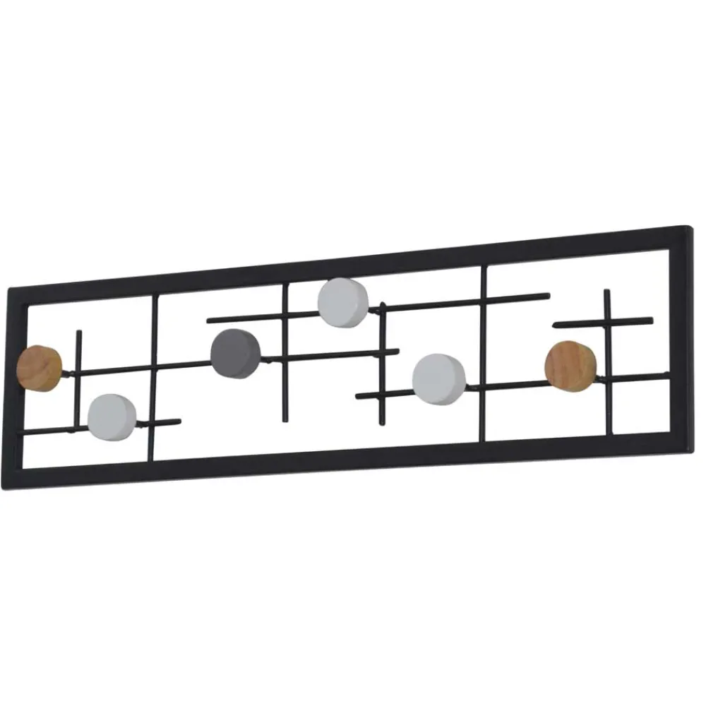 Wohnen 60x16x6 Hängende Garderobe mit 6 Kleiderhaken - Yucio