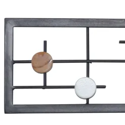 Wohnen 60x16x6 Hängende Garderobe mit 6 Kleiderhaken - Yucio