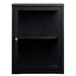 Wohnen Glasmöbel|Loft Möbel*45x60x25 Hängende Vitrine aus Metall in Schwarz - Butoaie
