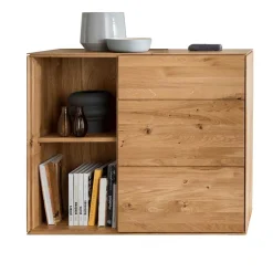 Wohnen 97x84x41 Hängeschrank aus Wildeiche Massivholz - Sinta