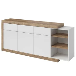 Wohnen Sideboards*200x86x40 Hochglanz Anrichte in Weiß - Milvara