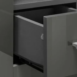 Wohnen 60x90x30 Hochglanz Badschrank in Grau - Ulivia