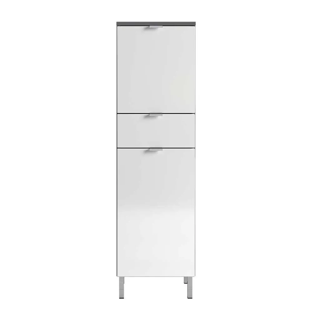Wohnen Badschränke*34x120x34 Hochglanz Badschrank in Weiß - Otrus