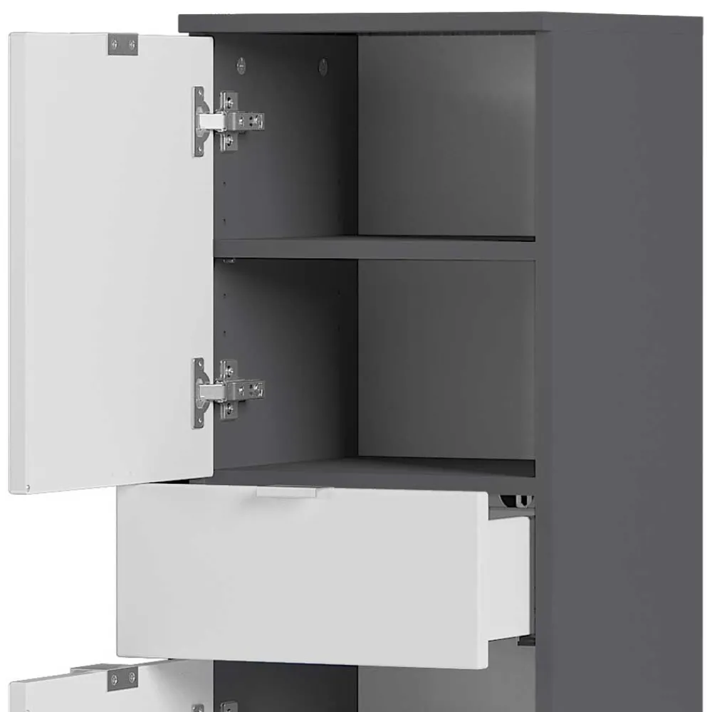 Wohnen Badschränke*34x120x34 Hochglanz Badschrank in Weiß - Otrus