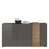Wohnen Sideboards*181x94x44 Hochglanz Kombi-Kommode in Grau - Eracosta
