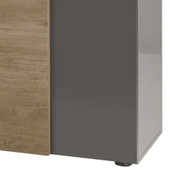 Wohnen Sideboards*181x94x44 Hochglanz Kombi-Kommode in Grau - Eracosta