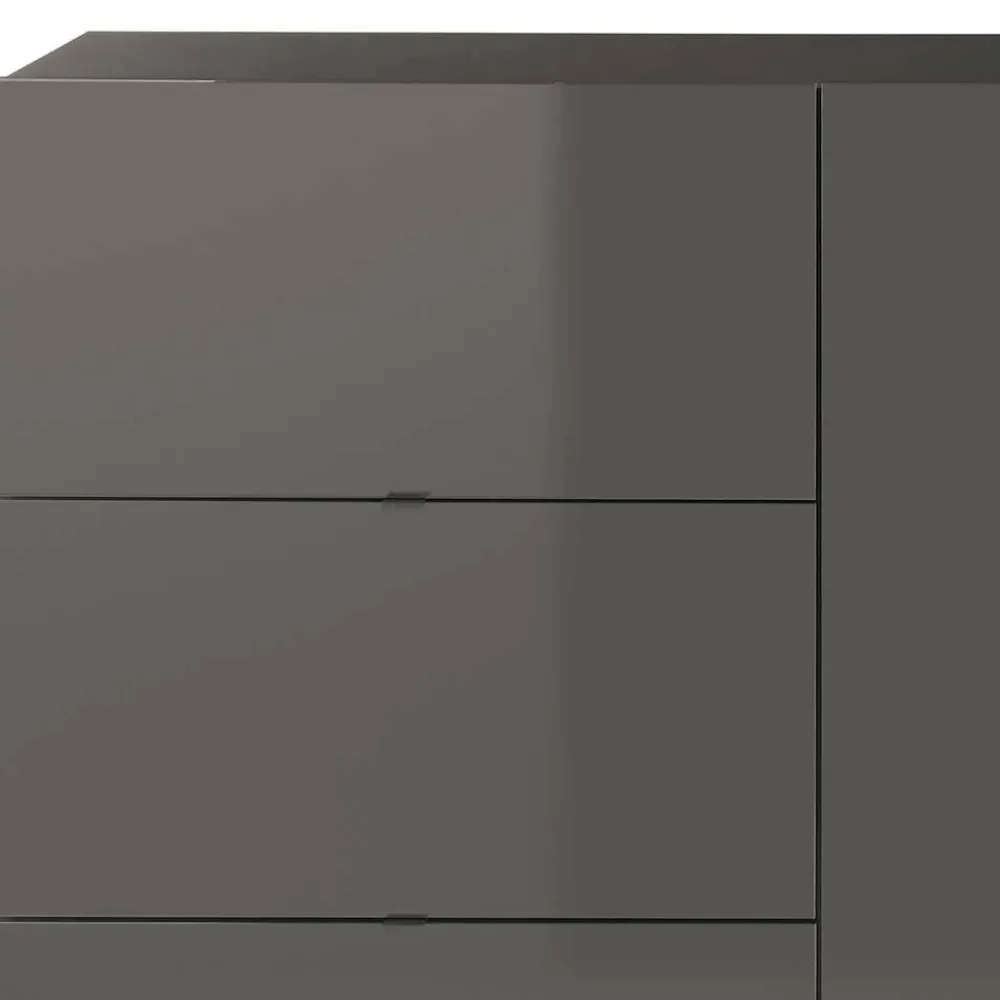 Wohnen Sideboards*181x94x44 Hochglanz Kombi-Kommode in Grau - Eracosta