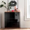 Wohnen Kommoden|Esszimmerschränke*102x115x40 Hochglanz Kommode in Schwarz - Ercurs
