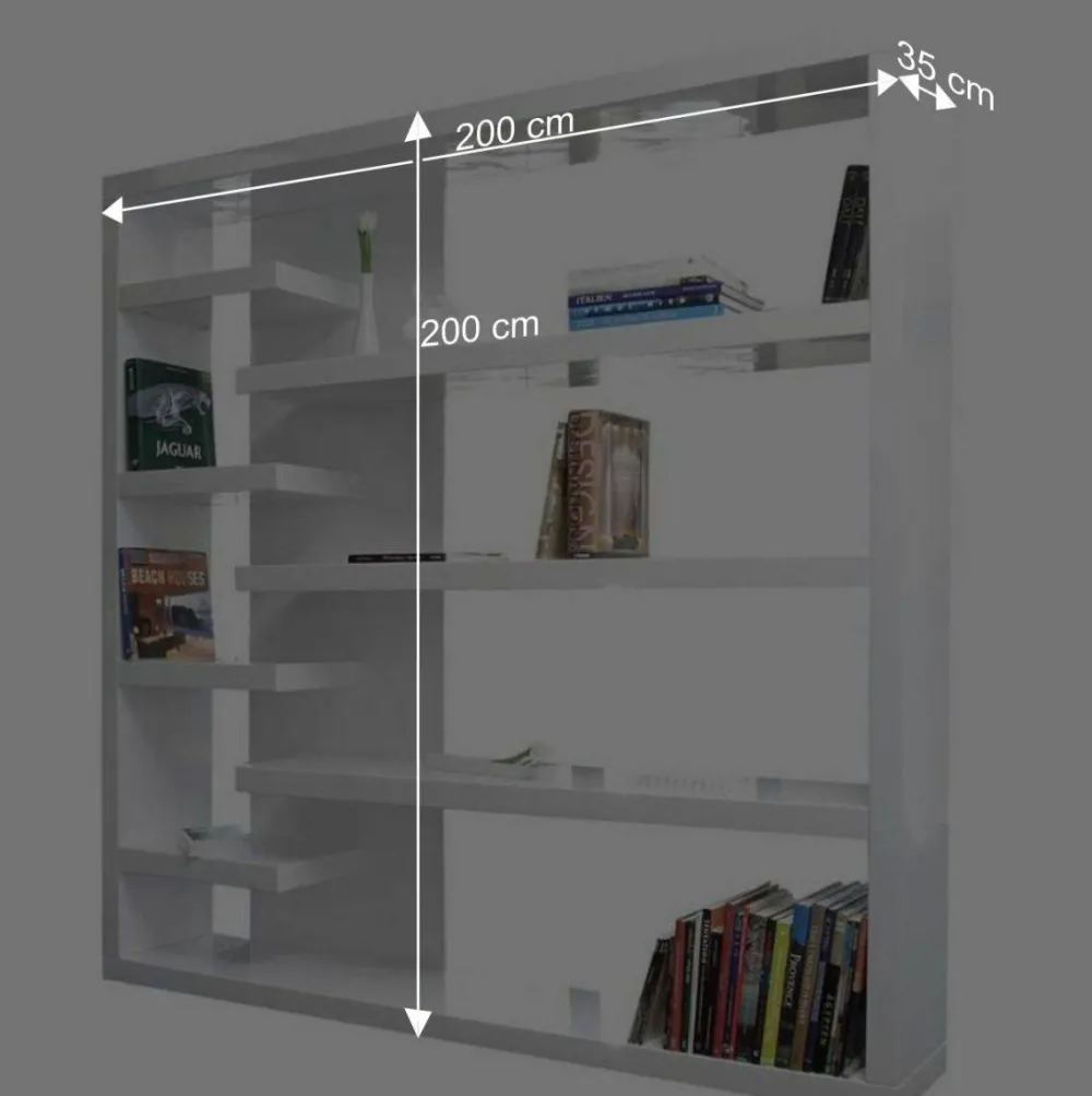 Wohnen Wohnzimmer-Regale|Wohnzimmerschränke*200x200x35 Hochglanz Regal Raumteiler - Sakura